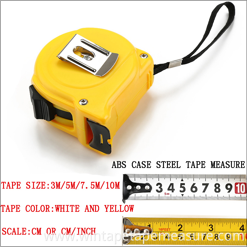 smart measuring tape with rubber 3m 5m 7m 8m 65#Mn rubber covered steel metric tape measure